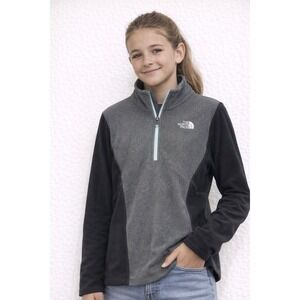 The North Face The Glacier Quarter Zip Gray Pull over (Girls XL 18)